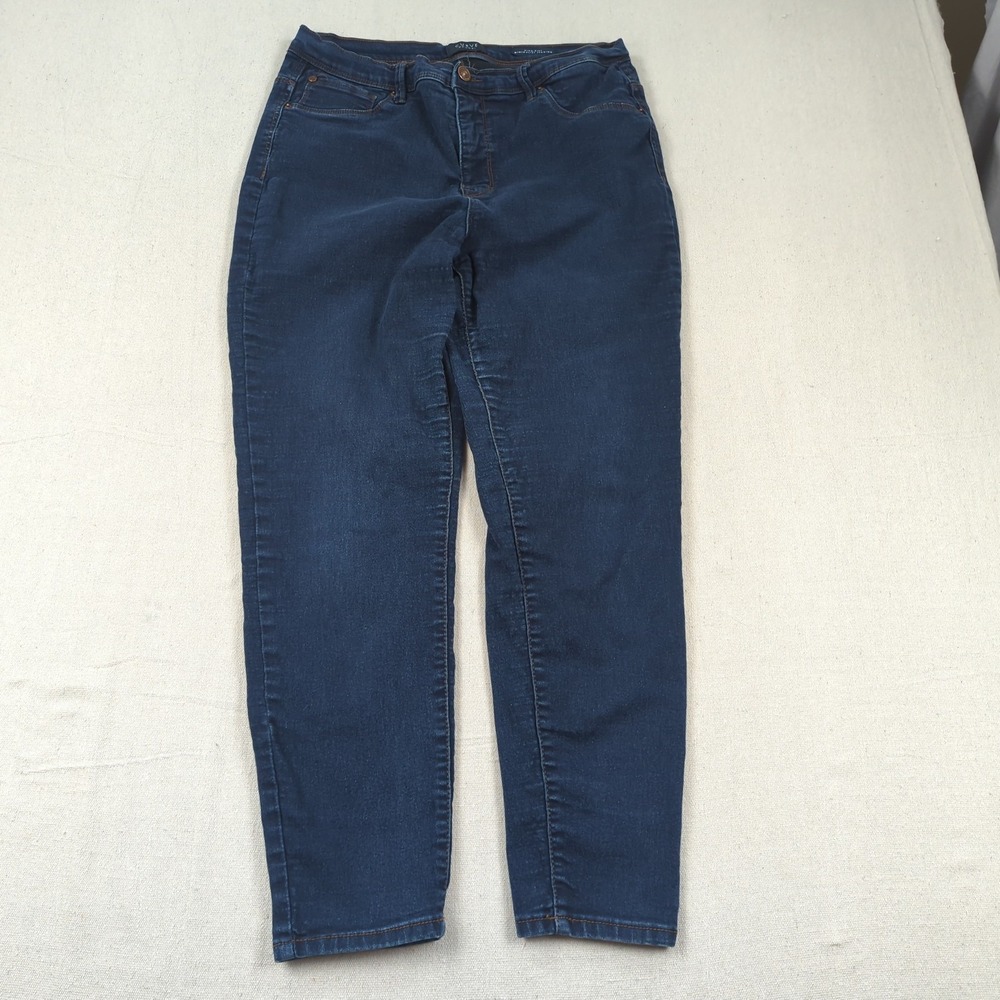 Curve Appeal Jeans Womens 14 32 Blue High Rise Minimalist Jegging Stretch Skinny